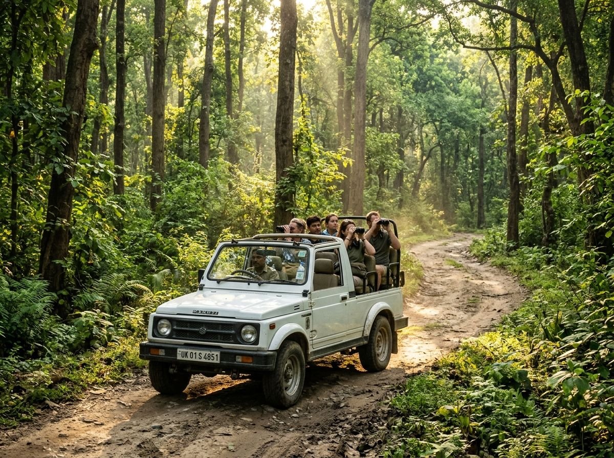 Open Jeep Safari inside Jim Corbett National Park