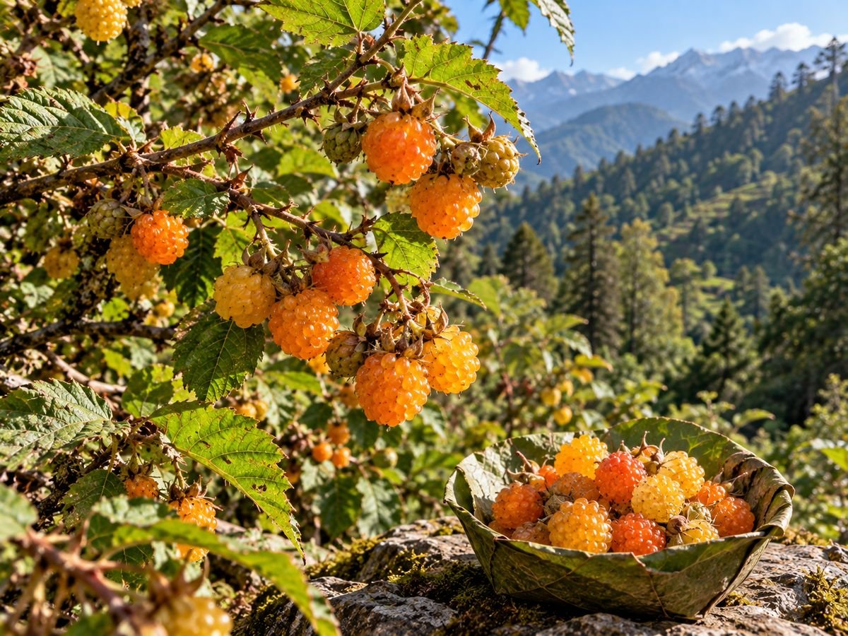 Wild Hinsola Himalayan raspberry from Garhwal
