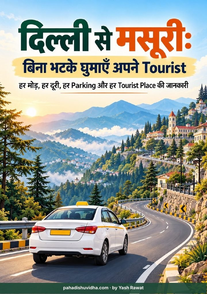 दिल्ली से मसूरी ड्राइवर गाइड — ई-बुक का कवर