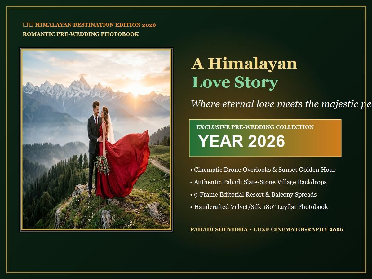 Pre-Wedding Himalayan Romance Photobook Cover 2026