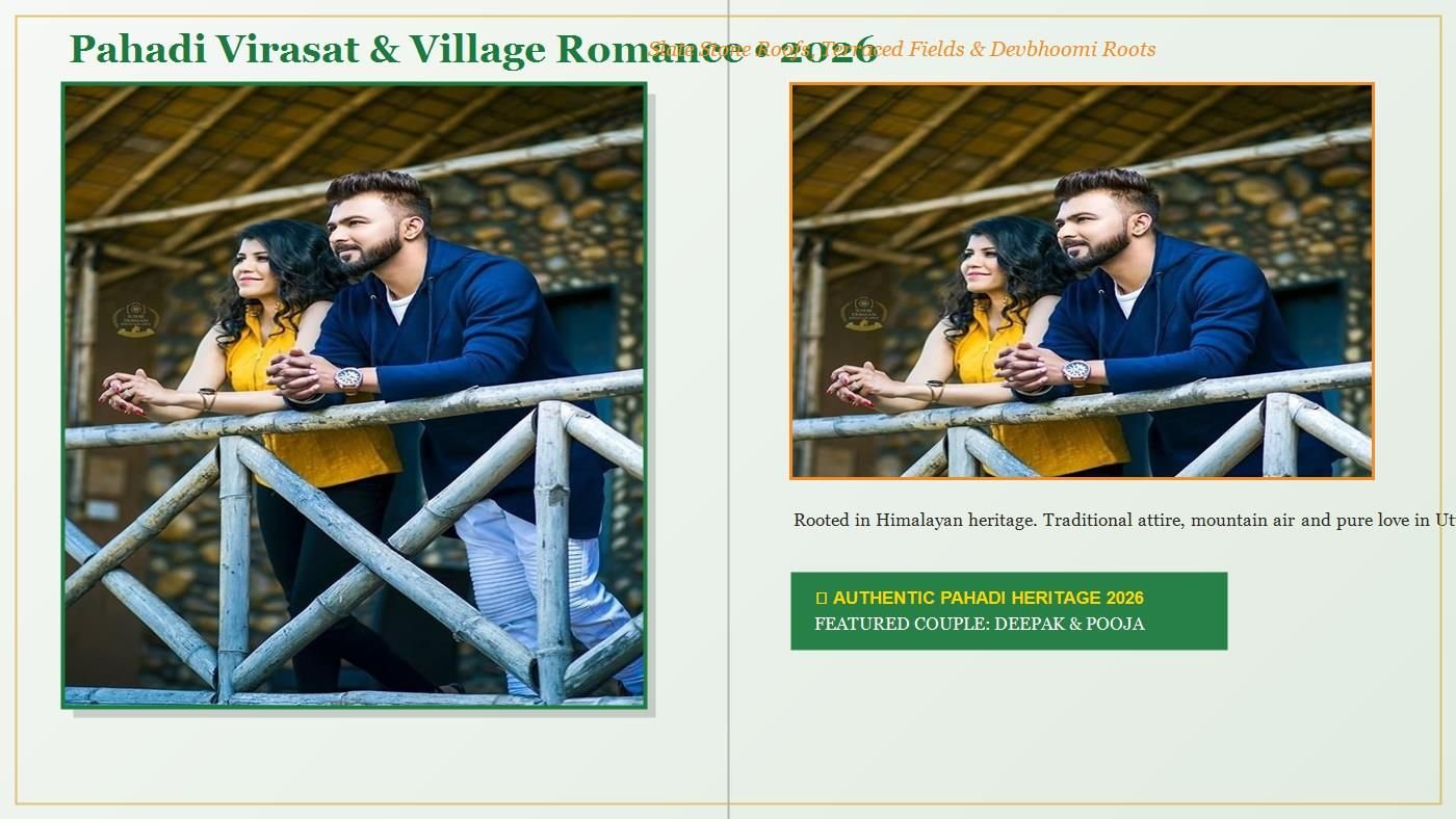Pre-Wedding Spread 4 - Authentic Pahadi Village 2026